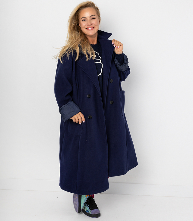 Femeii lung vrac supradimensionat haina CINDY