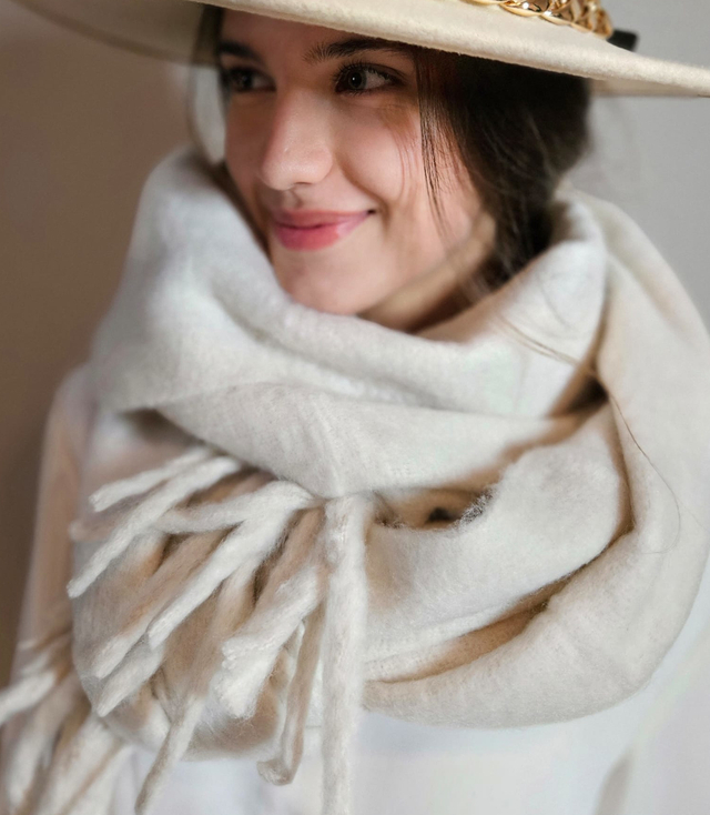 Eșarfă eșarfă groasă ciucuri o singură culoare cald moale 180x45 cm