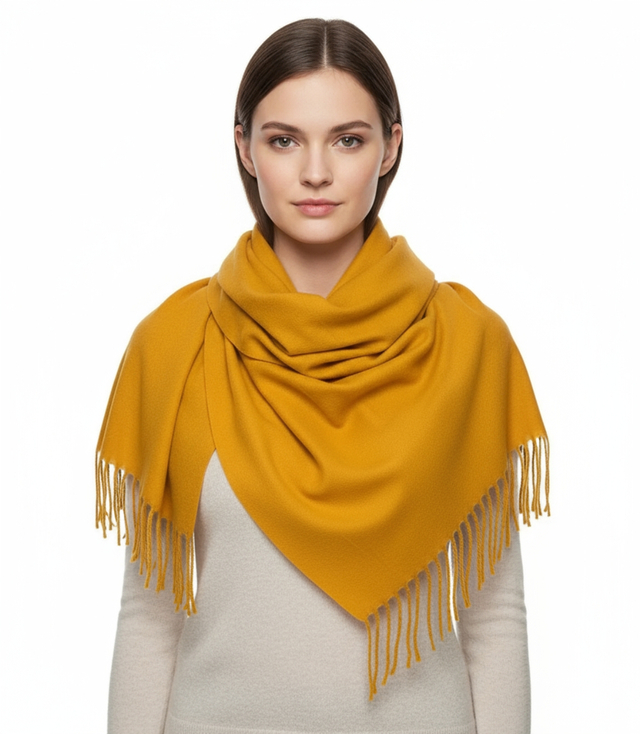 Șal shaik monocolor cu franjuri STELLA