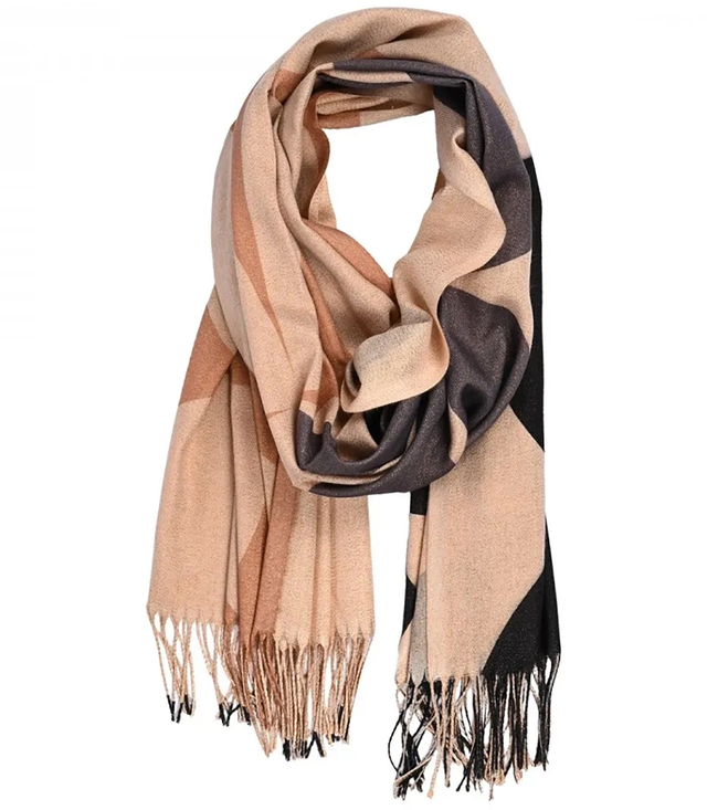 Warm eșarfă model geometric fir strălucitor moale 180x70 cm