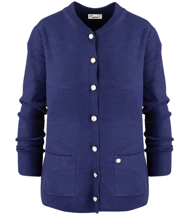 Clasic cald chunky scurt cardigan jumper EMILIA butoane decorative