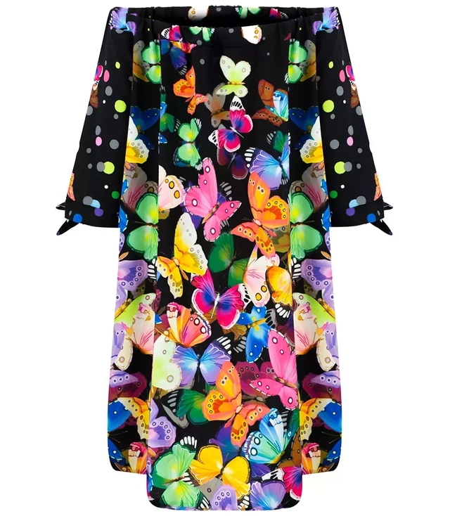 Rochie mini tunică SPANIOLĂ cu fluturi