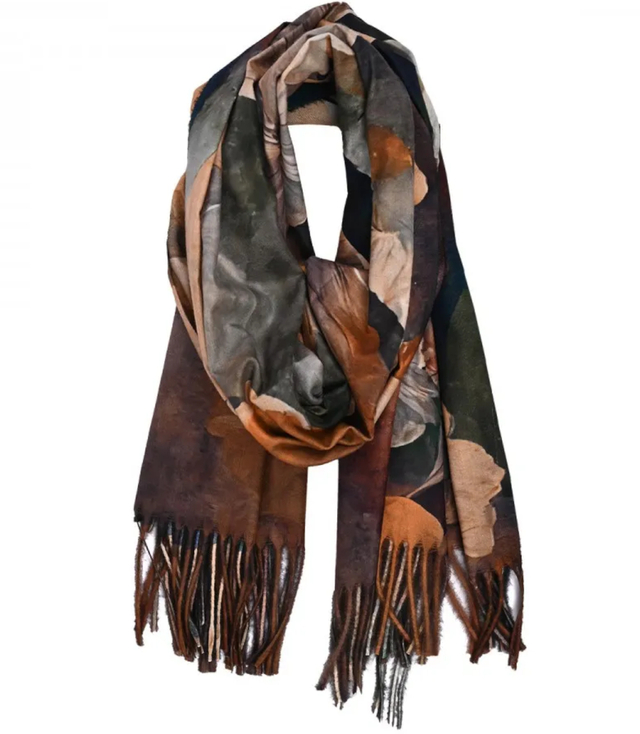 Șal eșarfă ciucure cald floral moale netedă 180x70 cm