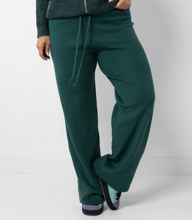 Pantaloni largi din tricot melange AMELIA