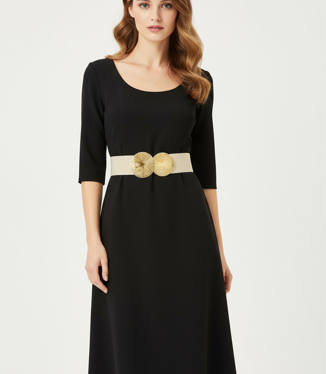 Curea împletită pentru femei cu cataramă mare