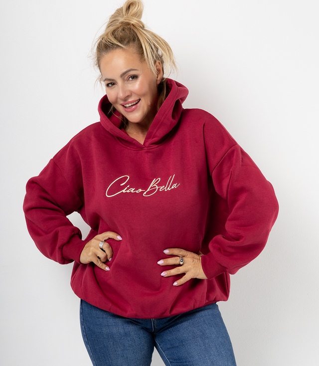 Hanorac cald cu glugă pentru femei CIAO BELLA