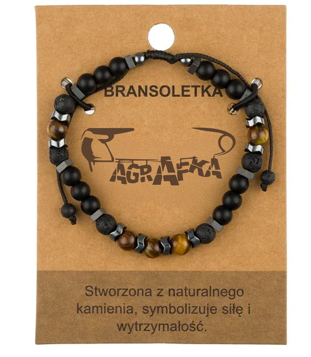 Brățară pentru bărbați cu pietre naturale