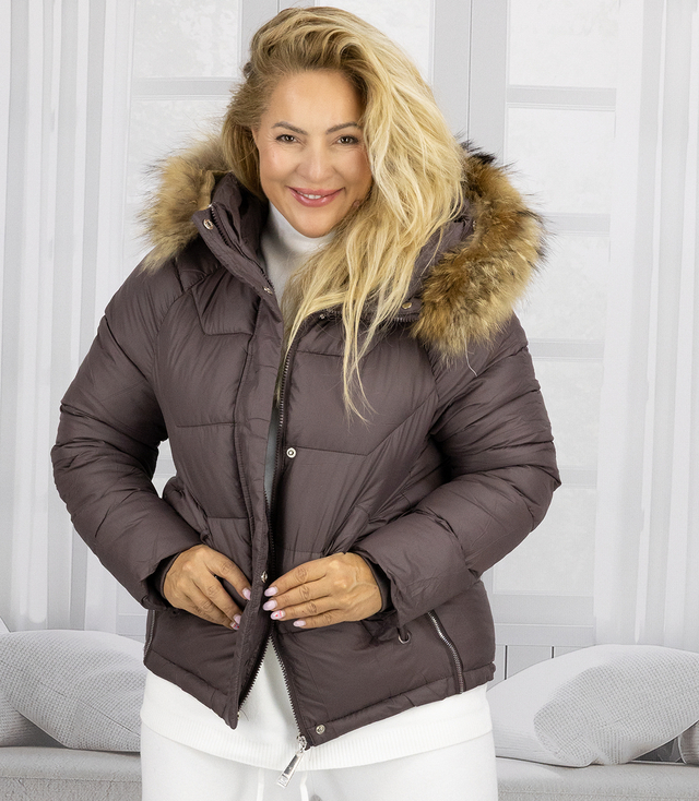 WINTER QUEEN jachetă de iarnă caldă jachetă bomber mai lungă