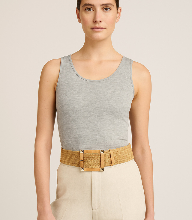 Curea împletită pentru femei cu cataramă mare