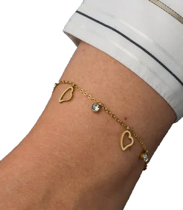 Brățară elegantă de aur pentru femei din oțel