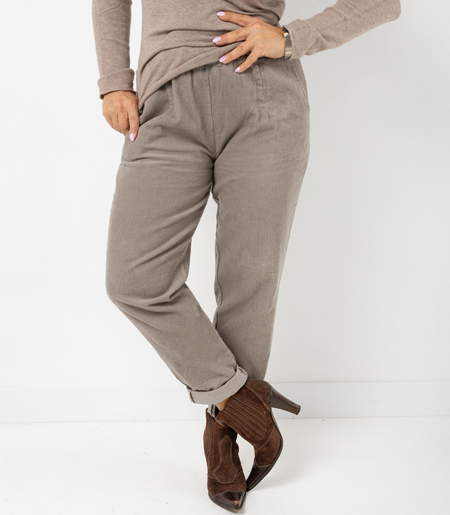 Chinos din catifea cu curea WERA fango