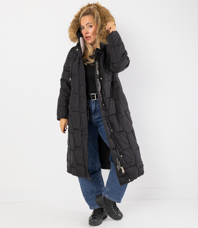 Jachetă lungă matlasată haină de iarnă URBAN LONG PUFF PLUS SIZE