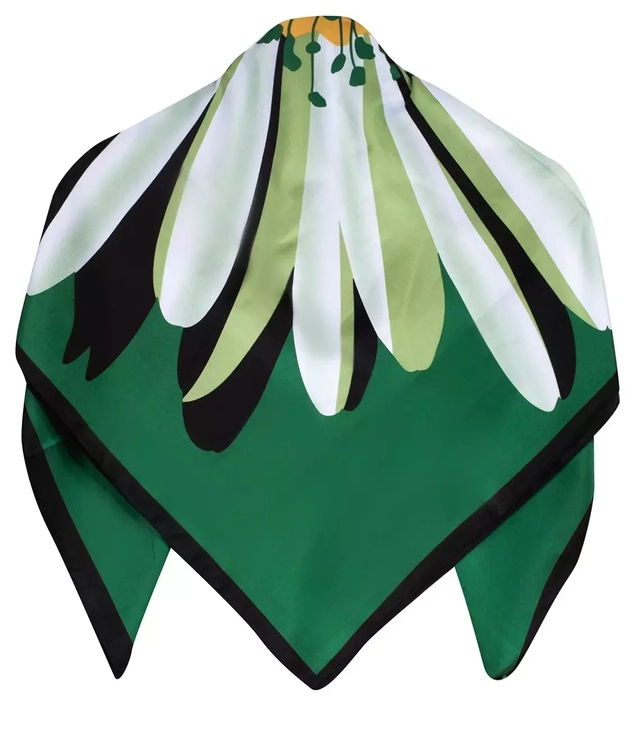 Eșarfă elegantă cu floare uriașă