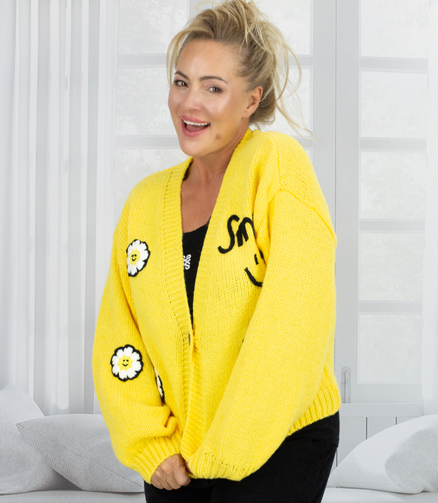 Jumper cardigan la modă cu nasturi