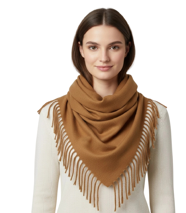 Șal shaik monocolor cu franjuri STELLA