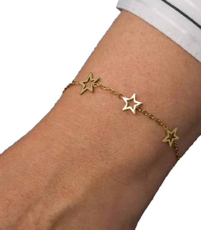 Brățară elegantă de aur pentru femei din oțel