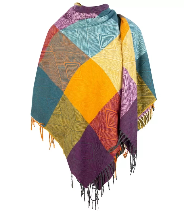 Eșarfă șal șal pătrat elegant în carouri