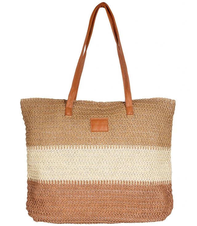 Geanta de plaja de vara mega mare, impletita, 3 culori