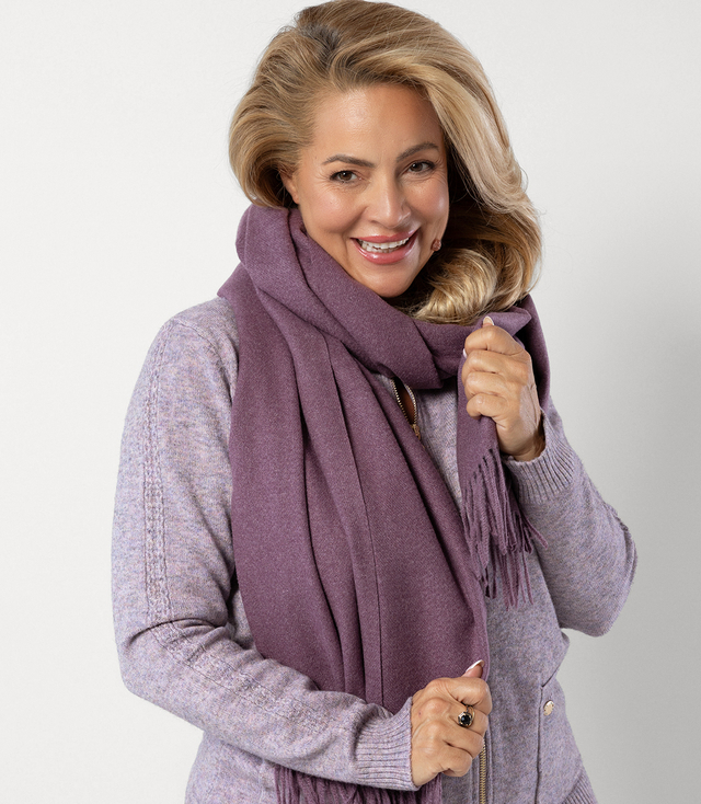 Eșarfă eșarfă groasă ciucuri o singură culoare cald moale 200x70 cm