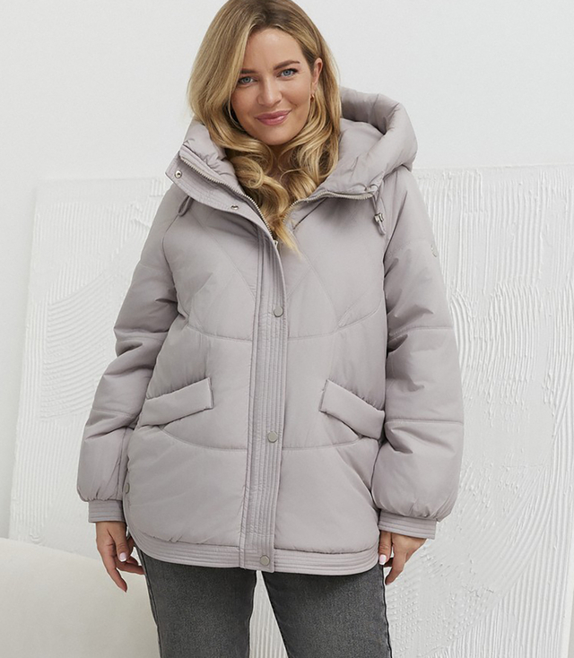 Jachetă de iarnă matlasată de damă cu glugă KORNELIA