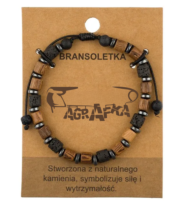 Brățară pentru bărbați cu pietre naturale