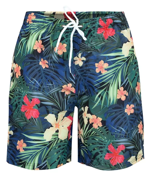 Pantaloni scurți de înot pantaloni scurți în flori și frunze