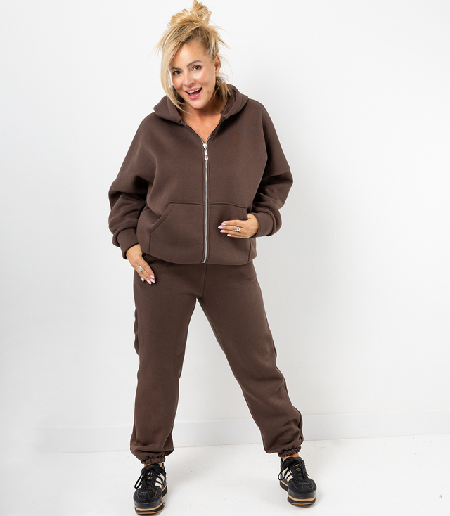 Set de trening gros cald, descheiat, hanorac LAURA