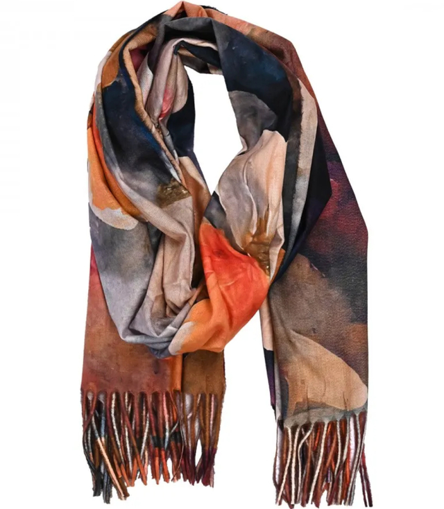 Șal eșarfă ciucure cald floral moale netedă 180x70 cm