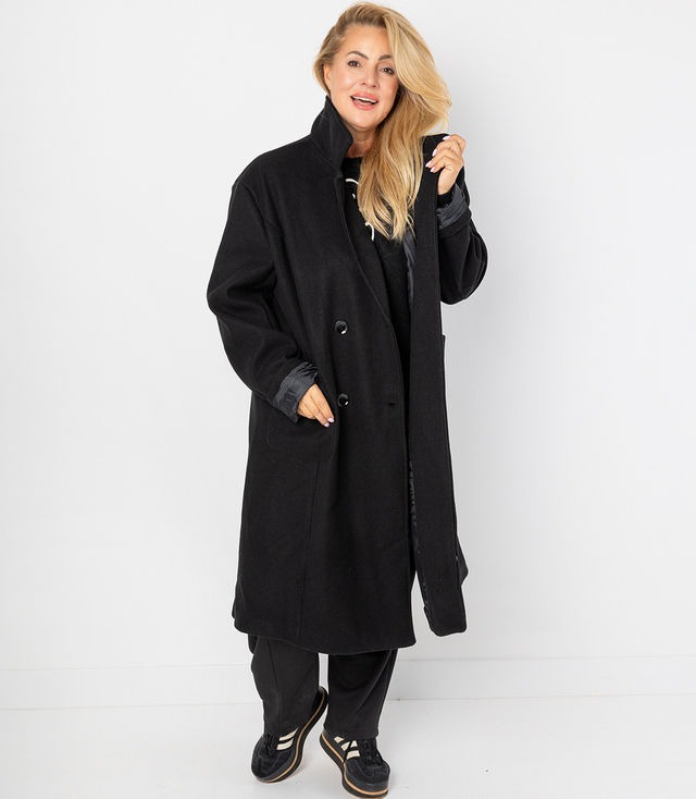 Femeii lung vrac supradimensionat haina CINDY