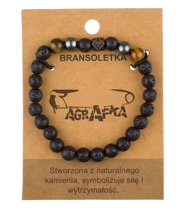 Brățară pentru bărbați cu pietre naturale