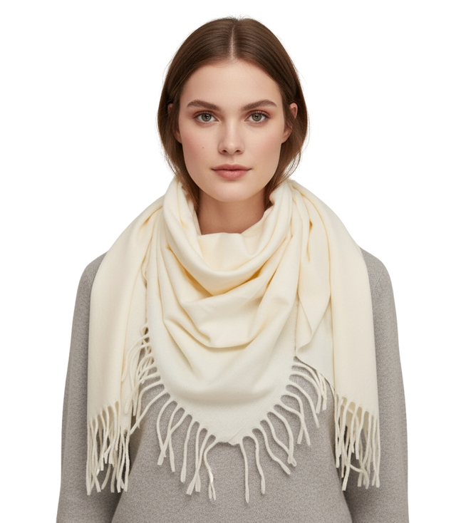 Șal shaik monocolor cu franjuri STELLA