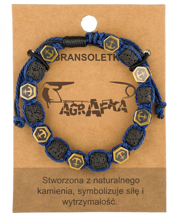 Brățară pentru bărbați cu pietre naturale