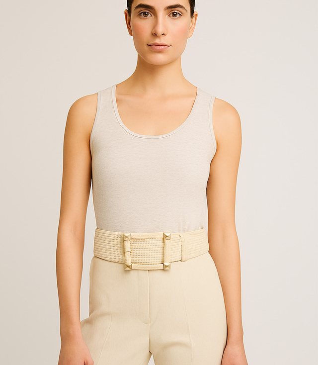 Curea împletită pentru femei cu cataramă mare