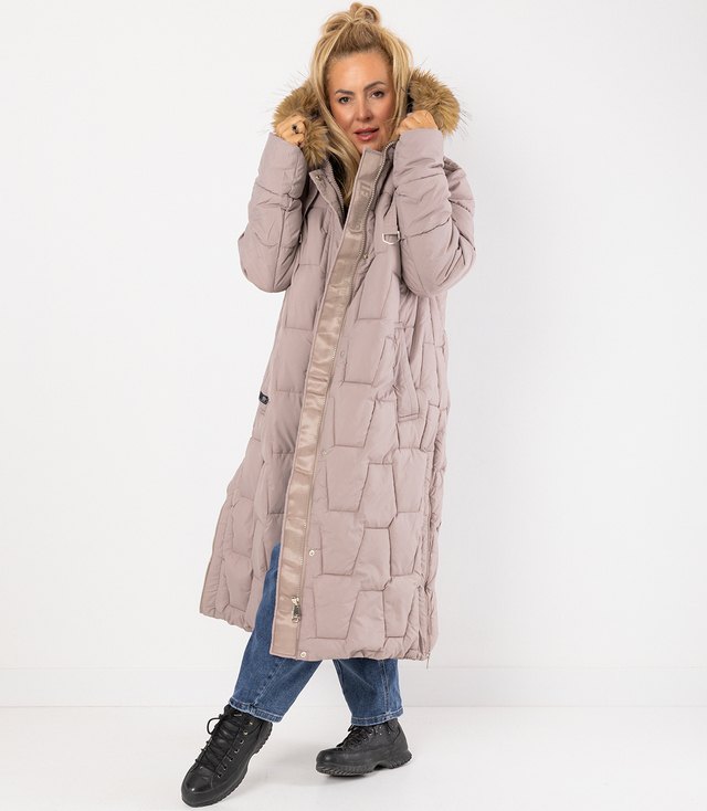 Jachetă lungă matlasată haină de iarnă URBAN LONG PUFF PLUS SIZE