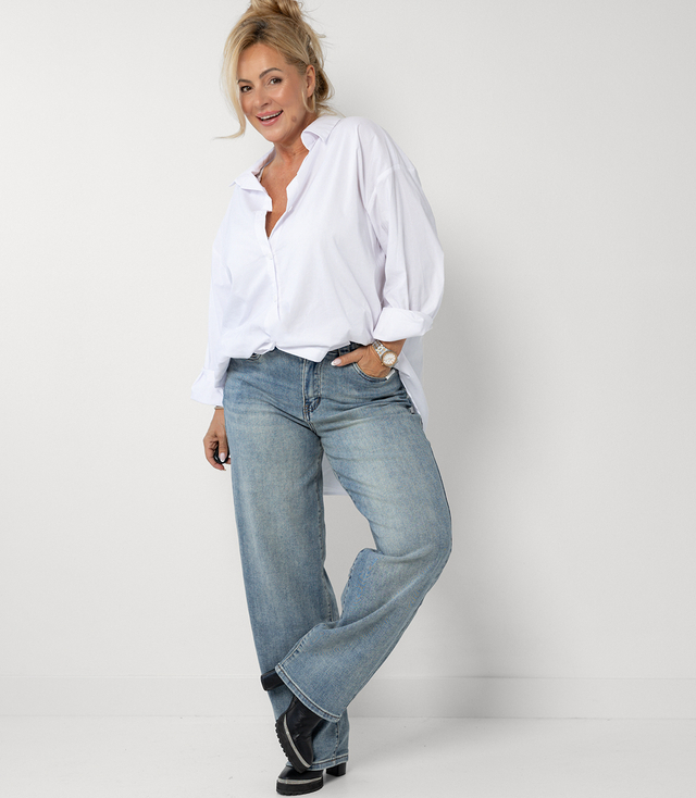 Blugi balon barrel banana fit pentru femei OLIVIA