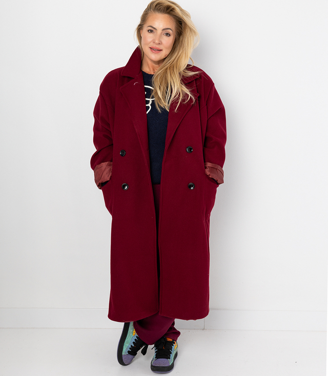 Femeii lung vrac supradimensionat haina CINDY