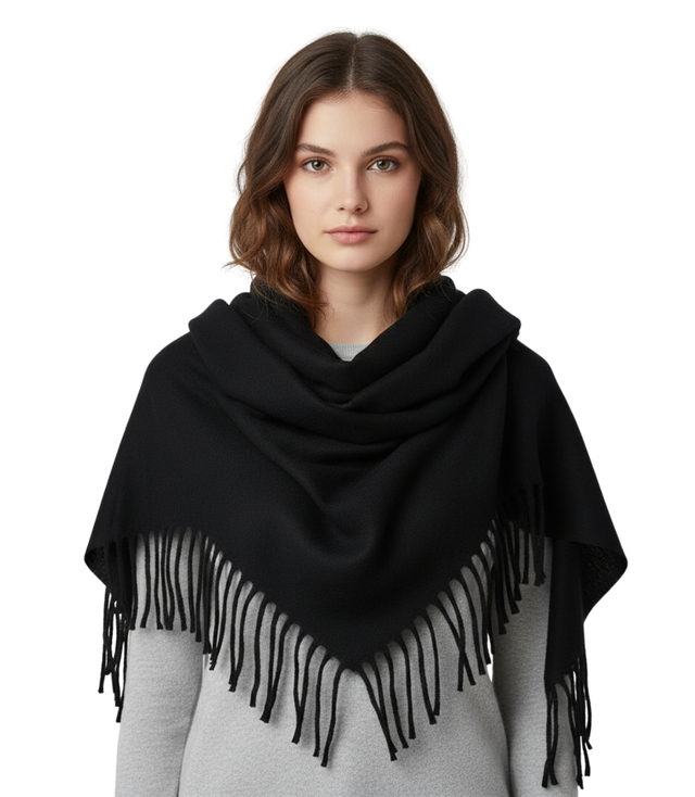 Șal shaik monocolor cu franjuri STELLA