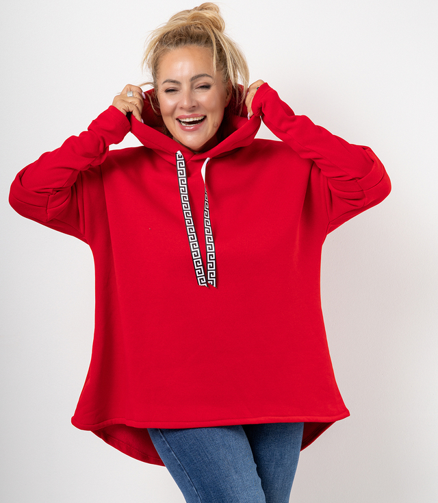 Hanorac pentru femei cu spatele mai lung și tiv canelat VERONICA