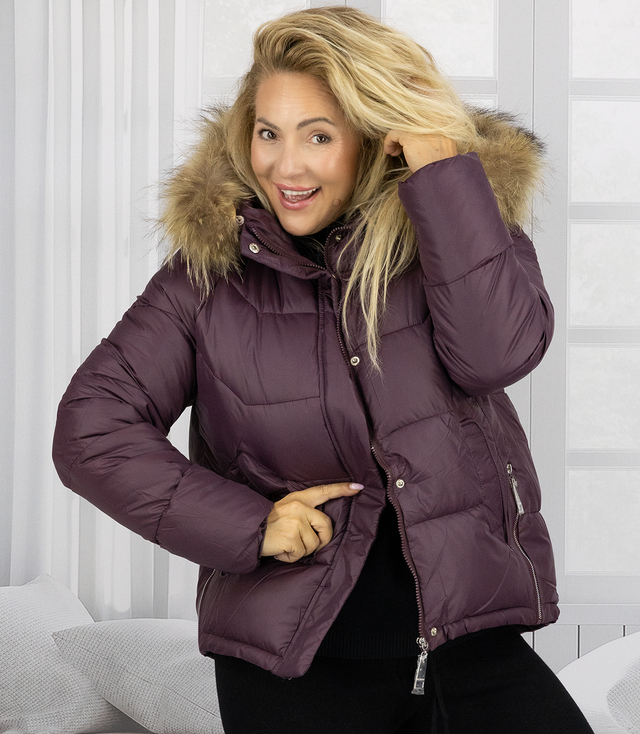 WINTER QUEEN jachetă de iarnă caldă jachetă bomber mai lungă