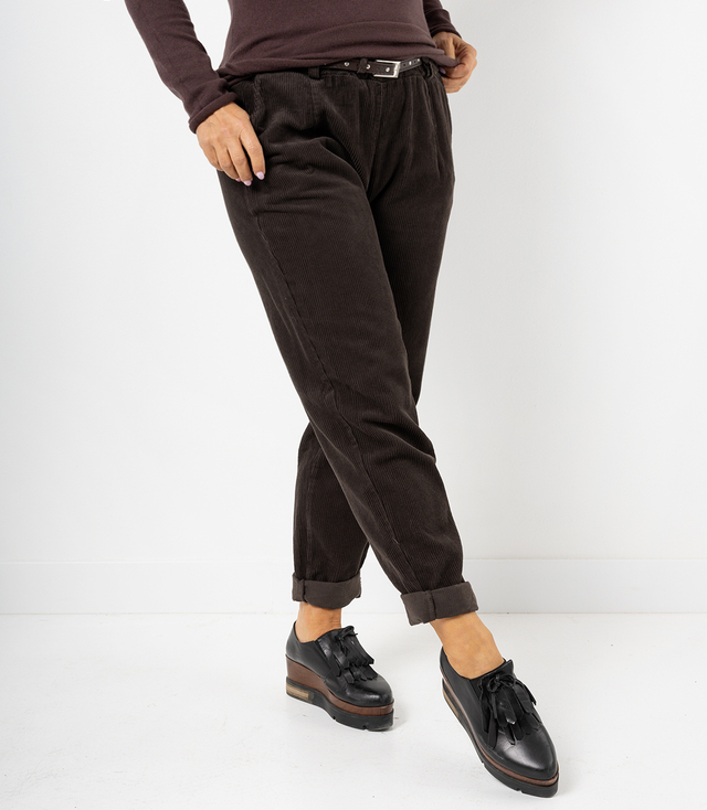 Chinos din catifea cu curea WERA