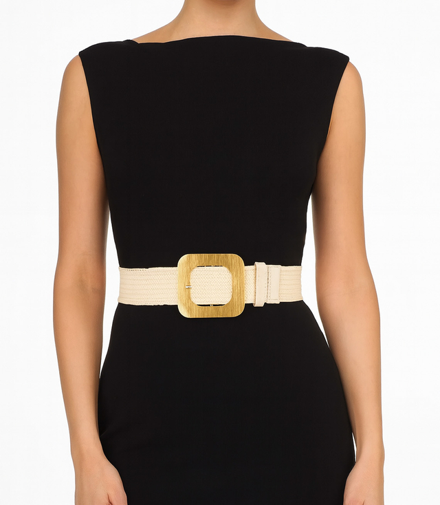 Curea împletită pentru femei cu cataramă mare