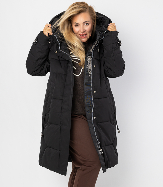 Iarna lungă strat matlasat SUZANA cald sacou PLUS SIZE