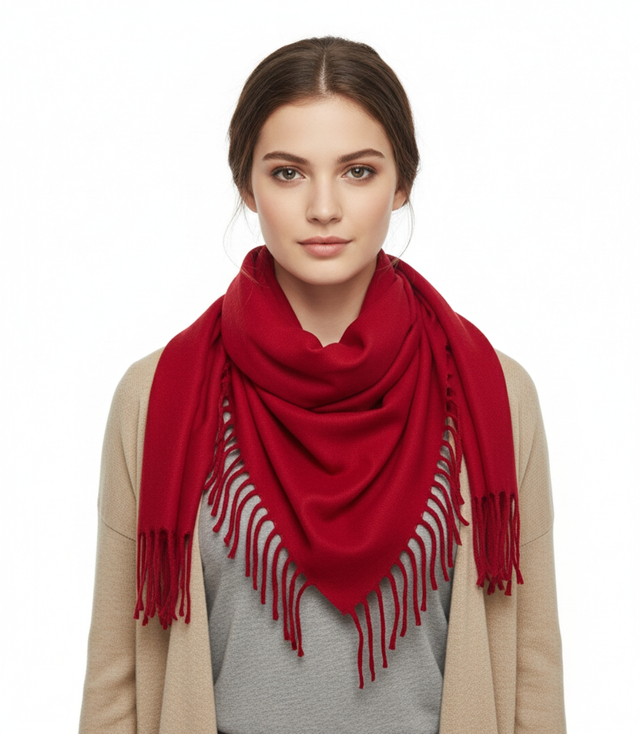 Șal shaik monocolor cu franjuri STELLA