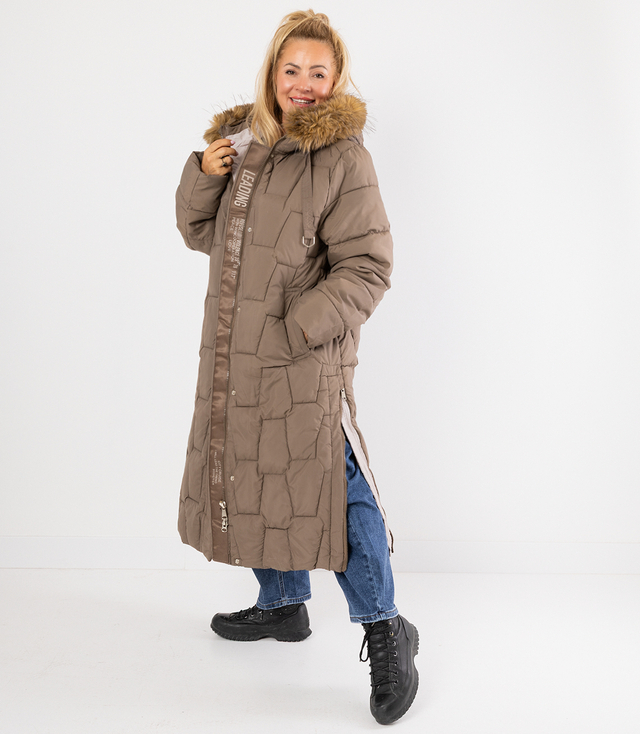 Jachetă lungă matlasată haină de iarnă URBAN LONG PUFF PLUS SIZE