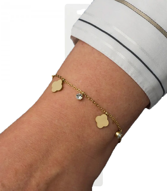 Brățară elegantă de aur pentru femei din oțel