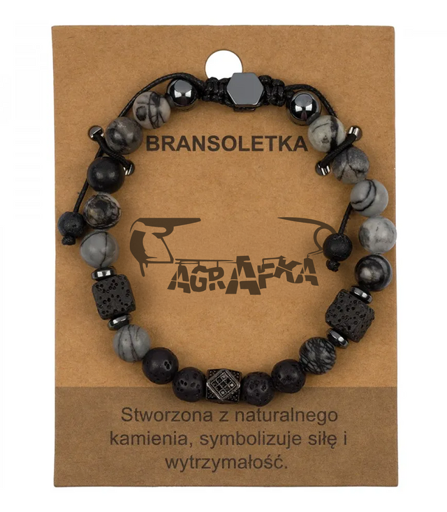 Brățară pentru bărbați cu pietre naturale