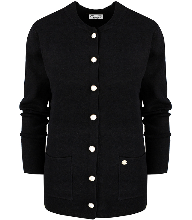 Clasic cald chunky scurt cardigan jumper EMILIA butoane decorative